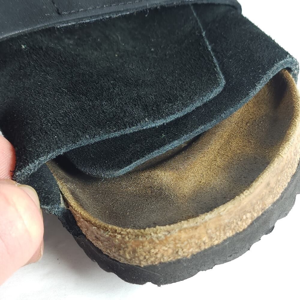 Birkenstock Women's Kyoto US7 EU38 Black Suede Nubuck Slip-On Slide sandals - Picture 14 of 16